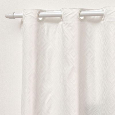 Cortina Em Jacquard Bahamas 4,00 X 2,70 Para Trilho Comum - Branca