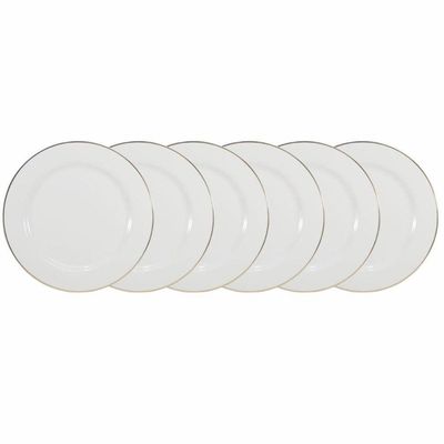 Conjunto De Pratos Rasos 06 Peças Itamaraty Ouro Schmidt