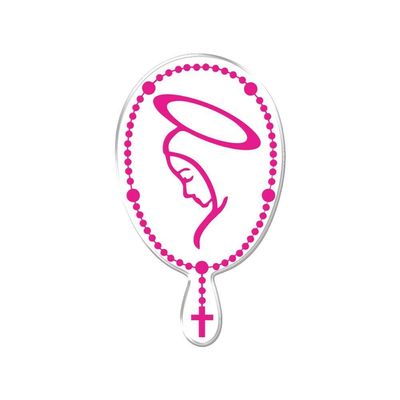 Adesivo Decorativo Em Relevo Facil Aplicação Rorário Terço Virgem Maria Rosa