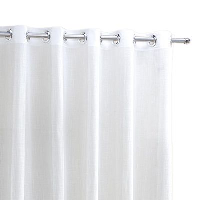 Cortina 3 Metros Voal Linho Com Forro Varão 3x2,7m Branco