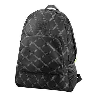 Mochila Dobrável Para Viagem Estampa Listrada Jacki Design Preto