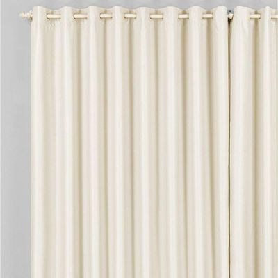 Cortina Blackout 4,00M X 2,80M Bege Tecido Blackout Corta Luz Sala Ou Quarto