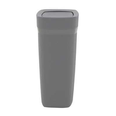 Lixeira Tramontina Compact Em Polipropileno Cinza Com Tampa Basculante 10,5 L