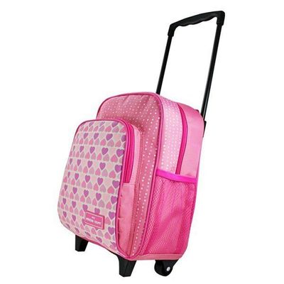 Mochila Com Rodinhas Tamanho Pequeno Sapeka Jacki Design Rosa - Flor