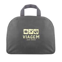 Mochila Dobrável Para Viagem Estampa Lisa Jacki Design Cinza