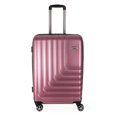 Mala De Viagem Média Abs Expansível Ika Flex Cadeado Tsa Embutido Rodas Duplas 360 Rosê M