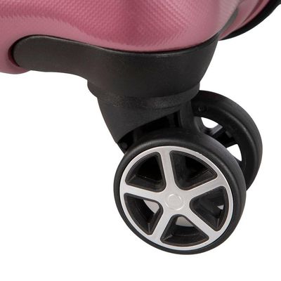 Mala De Viagem Média Abs Expansível Ika Flex Cadeado Tsa Embutido Rodas Duplas 360 Rosê M