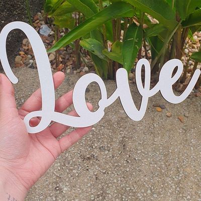 Arte Love 25,5x15cm - Cria Arte Laser Branco