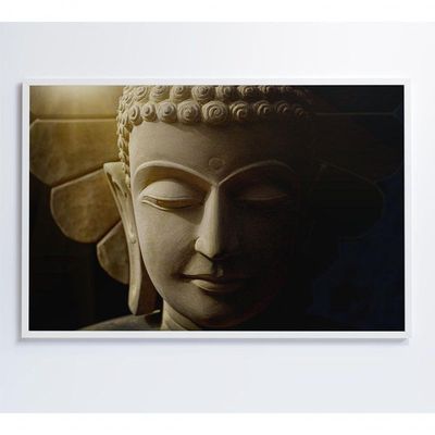 Quadro Buda Face 90x60 Cm Adesivo Fotográfico