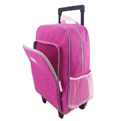 Mochila Com Rodinhas Junior Rosa
