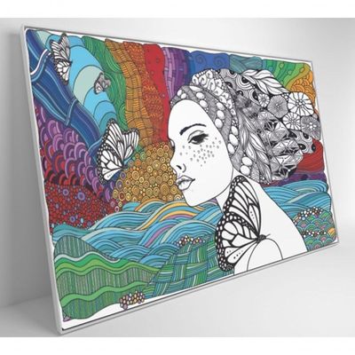Quadro Mulher Gravura 90x60 Cm Adesivo Fotográfico