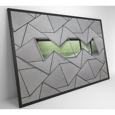 Quadro Arquitetura Formas 90x60 Cm Tecido Canvas