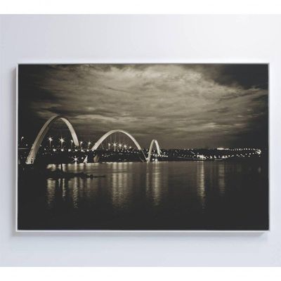 Quadro Ponte Jk Brasília 90x60 Cm Adesivo Fotográfico