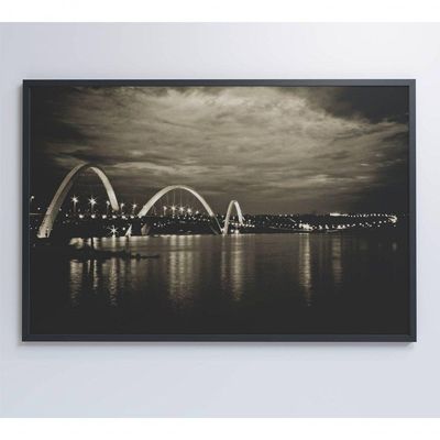 Quadro Ponte Jk Brasília 90x60 Cm Adesivo Fotográfico