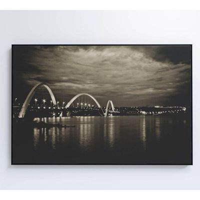 Quadro Ponte Jk Brasília 90x60 Cm Adesivo Fotográfico