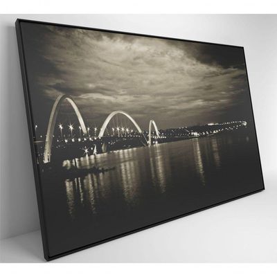 Quadro Ponte Jk Brasília 90x60 Cm Adesivo Fotográfico