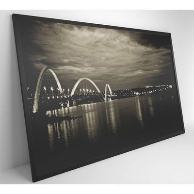 Quadro Ponte Jk Brasília 90x60 Cm Adesivo Fotográfico