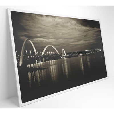 Quadro Ponte Jk Brasília 90x60 Cm Adesivo Fotográfico