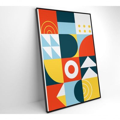 Quadro Geométrico Colorido 11 60x90 Cm Adesivo Fotográfico