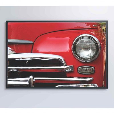 Quadro Frente Carro Clássico 60x40 Cm Adesivo Fotográfico