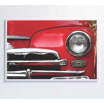Quadro Frente Carro Clássico 60x40 Cm Adesivo Fotográfico