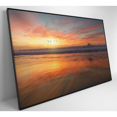 Quadro Litoral No Pôr Do Sol 90x60 Cm Adesivo Fotográfico
