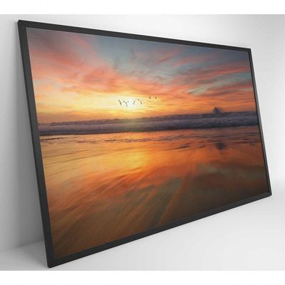 Quadro Litoral No Pôr Do Sol 90x60 Cm Adesivo Fotográfico