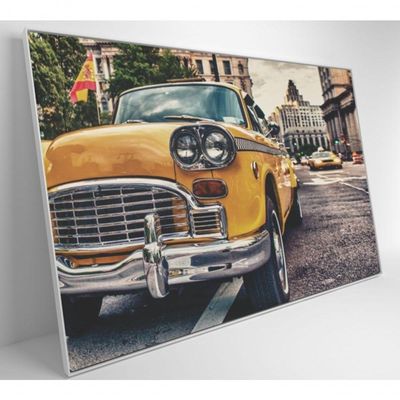 Quadro Táxi Carros Clássicos 90x60 Cm Adesivo Fotográfico