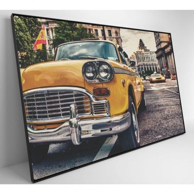 Quadro Táxi Carros Clássicos 90x60 Cm Adesivo Fotográfico