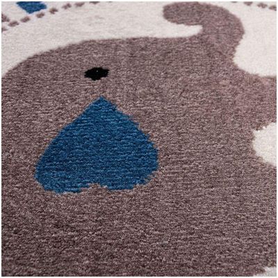 Tapete Infantil Menino Quarto Funny Várias Opções 0,57x1,00 Titulos Elefante Azul-21