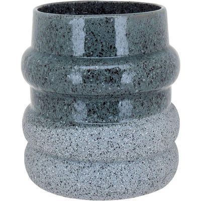 Vaso Decorativo Enfeite Casa Cerâmica 19x18x18cm Cinza