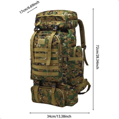 Mochila Tática Lorben Camuflada Militar Trilha Camping Trekking Aventura 80 Litros