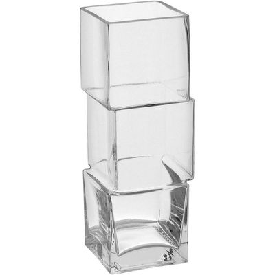Vaso Decorativo Enfeite Casa Vidro 27x9x9cm