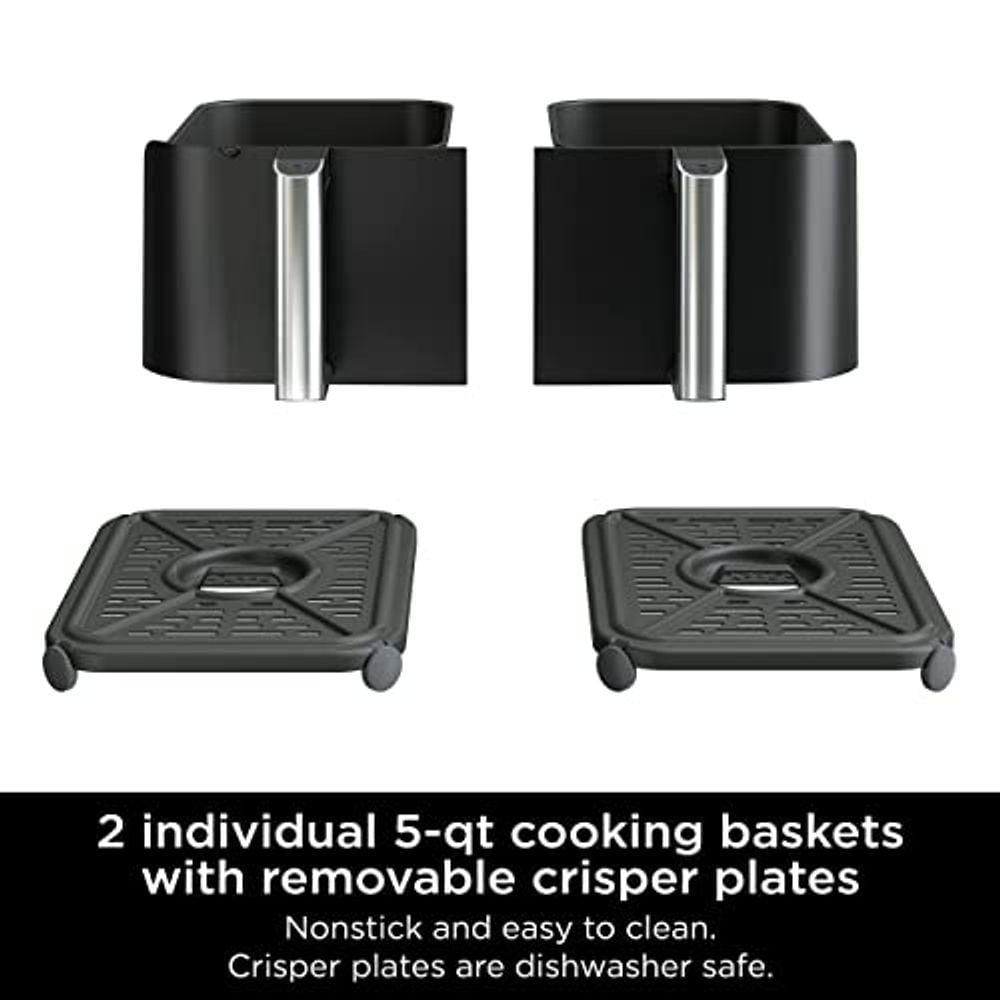 Ninja Dz550 Foodi 10 Quart 6-em-1 Dualzone Air Fryer Cinza