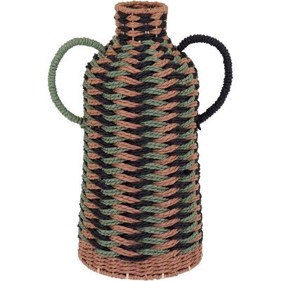 Vaso Decorativo Enfeite Casa Fibra 46x25x25cm Color