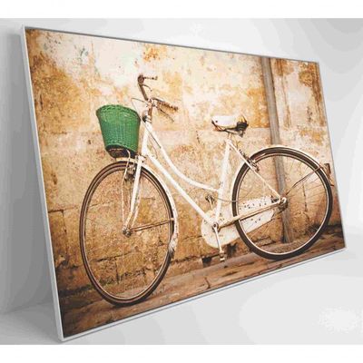 Quadro Bicicleta Clássica 90x60 Cm Vidro Impresso