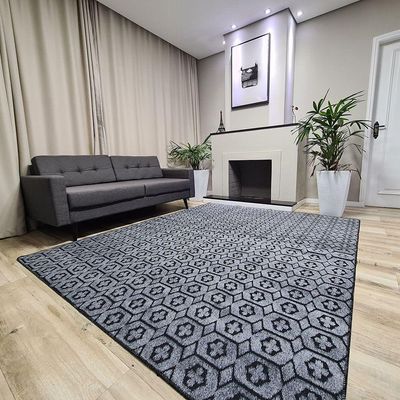 Tapete Carpete Sala Quarto Elegante Geométrico 1,50 X 2,00 Titulo Cor Cinza