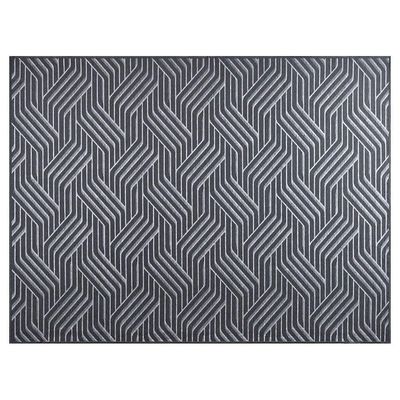 Tapete Sala Quarto Funcional Azulejo 1,00 X 1,50 Titulos Chumbo-56