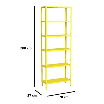 Estante Aço 6 Prateleiras Livros Cozinha Quarto Eaf013.