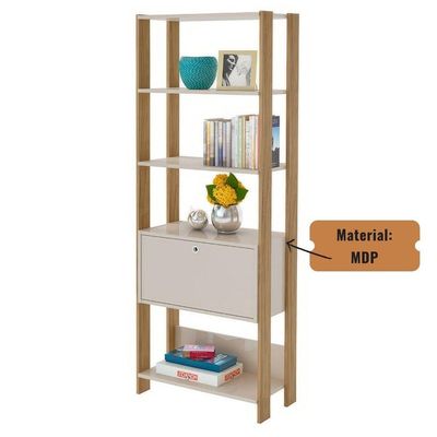 Estante Match Organizadora Para Livros 3 Prateleiras Carvalho | Off White