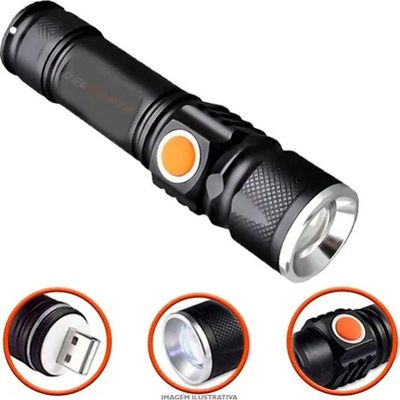 Lanterna Led Recarregável Usb Profissional