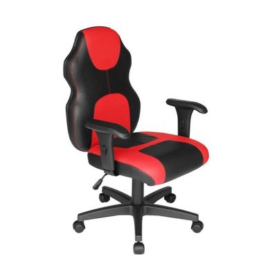 Cadeira Gamer com Braço Vermelho Design Office Móveis