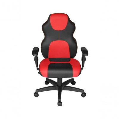 Cadeira Gamer com Braço Vermelho Design Office Móveis