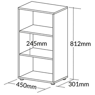 Estante Compacta Clean 80cm Preto