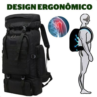 Mochila Tática Lorben Militar Trilha Camping Trekking Aventura 80 Litros