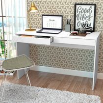 Escrivaninha Madri Para Computador 2 Gavetas B35 Branco Novam Branco