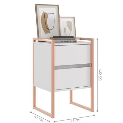 Gaveteiro Industrial Com Gaveta Lelly Branco Cobre