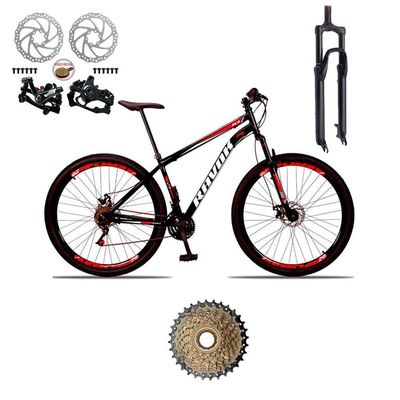 Bicicleta Bike Aço Aro 29 Suspensão Dianteira 21 Velocidades Freio A Disco Verde