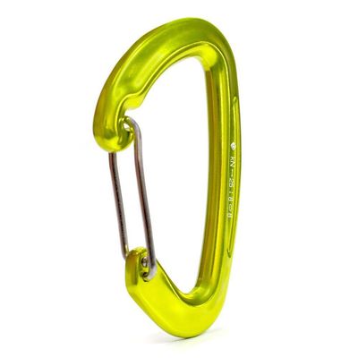 Mosquetão Alumínio Sem Trava Usclimb Aramido Ce En 25kn Amarelo Neon