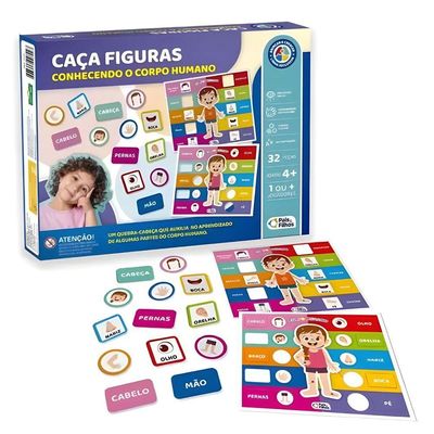 Jogo Caça Figuras - Corpo Humano - Pais E Filhos